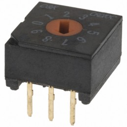 1 pcs : CRD10CM0CB - SW ROTARY DIP BCD COMP 0.4VA 20V