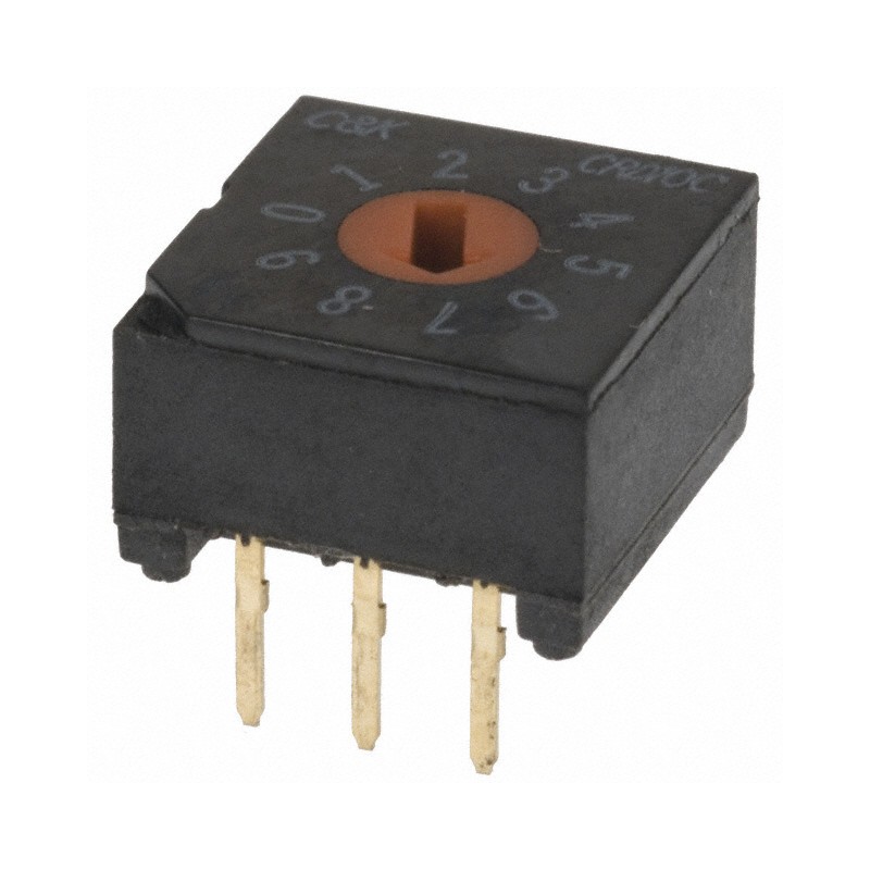 1 pcs : CRD10CM0CB - SW ROTARY DIP BCD COMP 0.4VA 20V
