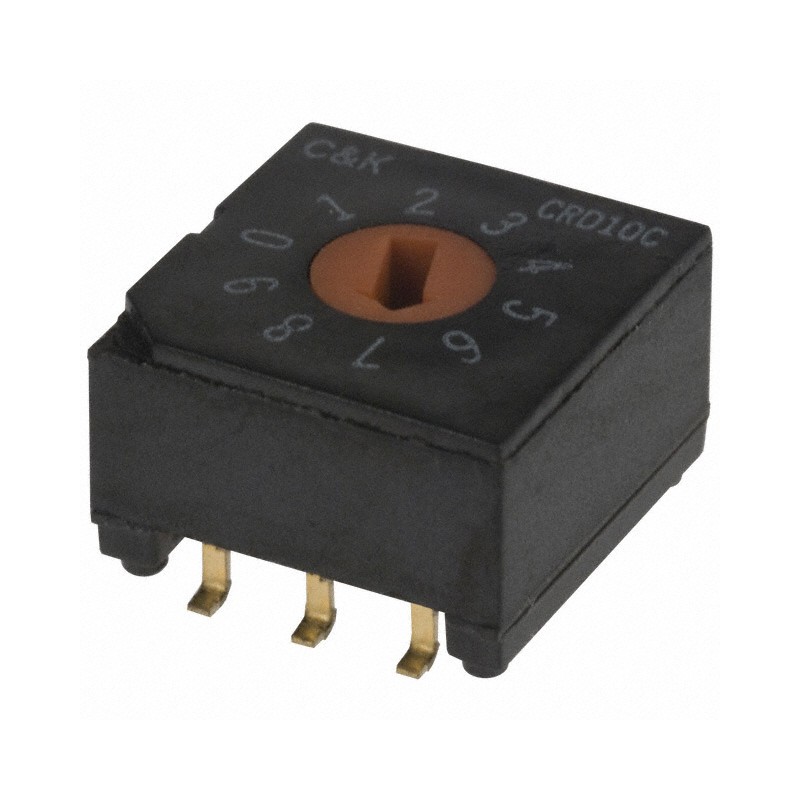 1 pcs : CRD10CM0SBR - SW ROTARY DIP BCD COMP 0.4VA 20V