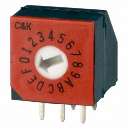 1 pcs : CRD16CM0AB - SW ROTARY DIP HEX COMP 0.4VA 20V