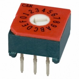 1 pcs : CRD16CM0CB - SW ROTARY DIP HEX COMP 0.4VA 20V
