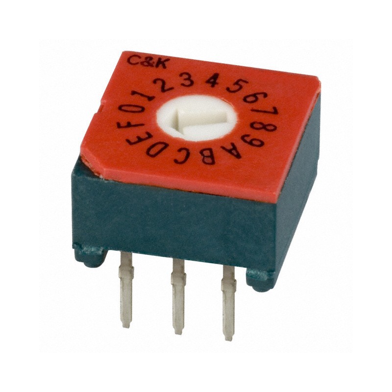 1 pcs : CRD16CM0CB - SW ROTARY DIP HEX COMP 0.4VA 20V
