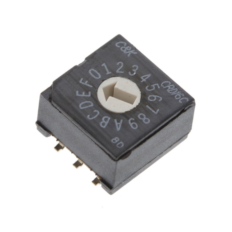 1 pcs : CRD16CM0SBR - SW ROTARY DIP HEX COMP 0.4VA 20V