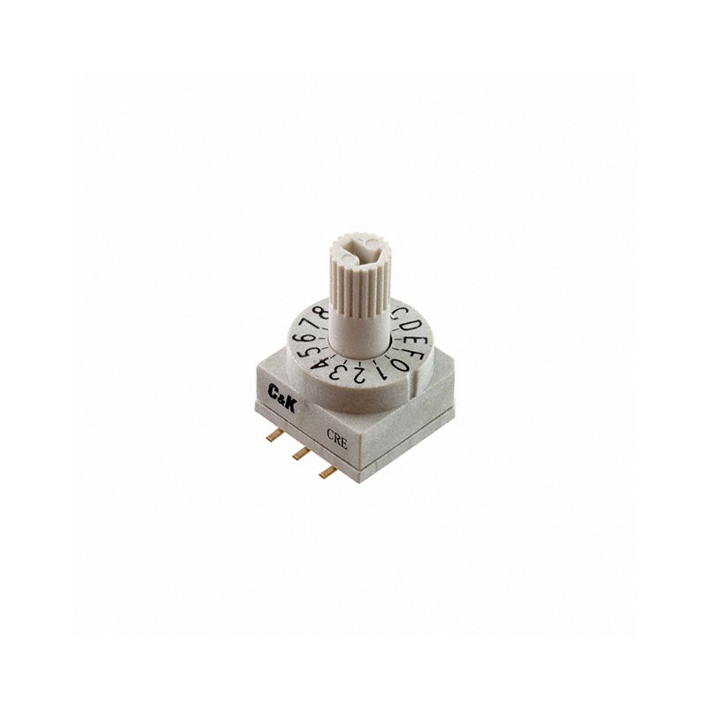 1 pcs : CRE16RRDL0S - SWITCH ROTARY DIP HEX 0.15A 42V
