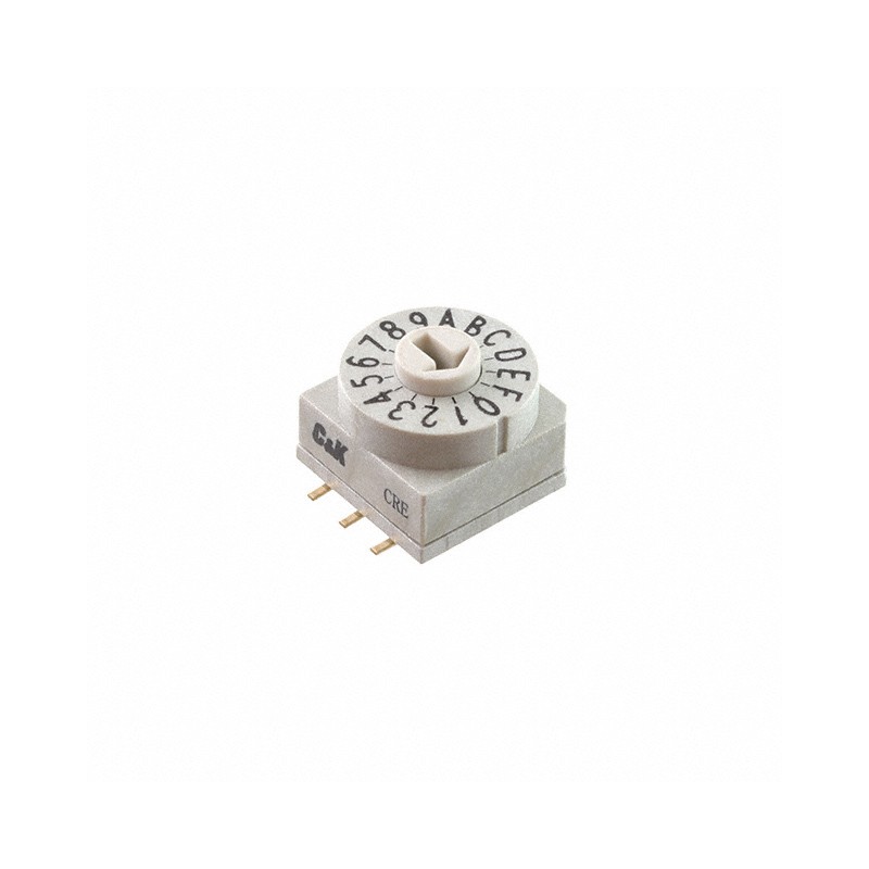 1 pcs : CRE16RRDP0S - SWITCH ROTARY DIP HEX 0.15A 42V