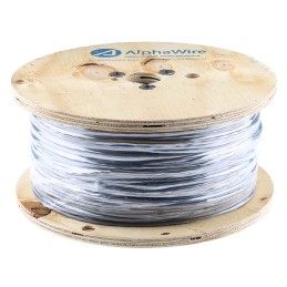 1 Reel of 304 M - Alpha Wire Twisted Pair Data Cable, 1 Pairs, 0.23 mm², 2 Cores, 24 AWG, Screened, 304m, Grey Sheath