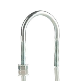 1 Bag of 10 - M6 34mm Bright Zinc Plated Steel Round U-Bolt