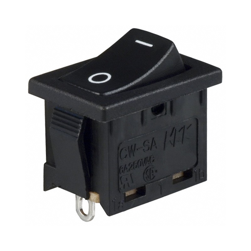 1 pcs : CWSA11AAN1S - SWITCH ROCKER SPST 6A 250V
