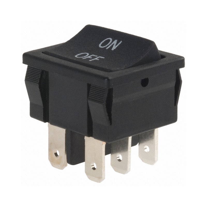 1 pcs : D201J12S215DQA - SWITCH ROCKER DPDT 4A 125V