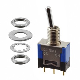 1 pcs : D22012P - SWITCH TOGGLE SPDT 0.4VA 48V