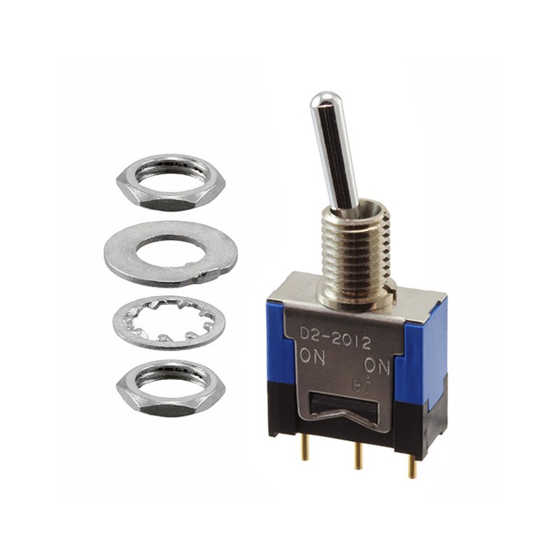 1 pcs : D22012P - SWITCH TOGGLE SPDT 0.4VA 48V