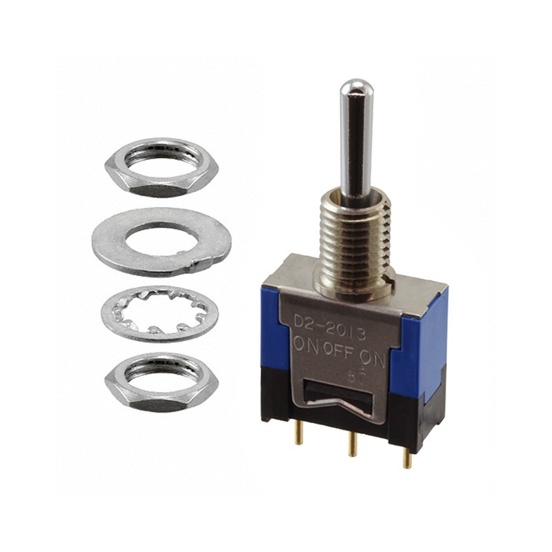 1 pcs : D22013P - SWITCH TOGGLE SPDT 0.4VA 48V
