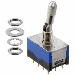 1 pcs : D22042LP - SWITCH TOGGLE 4PDT 0.4VA 48V