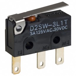 1 pcs : D2SW-3L12DS - SWITCH SNAP ACT SPST-NC 3A 125V