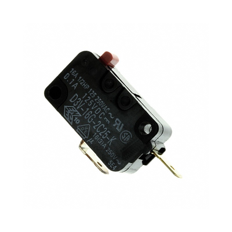 1 pcs : D3V-16G-2C25-K - SWITCH SNAP ACT SPST-NC 16A 250V