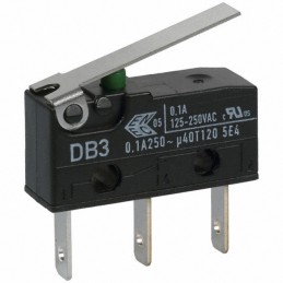 1 pcs : DB3CB1LB - SWITCH SNAP ACT SPDT 0.1A 125V