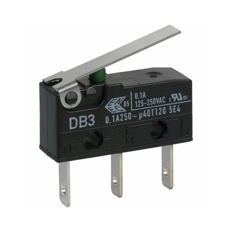 1 pcs : DB3CB1LB - SWITCH SNAP ACT SPDT 0.1A 125V