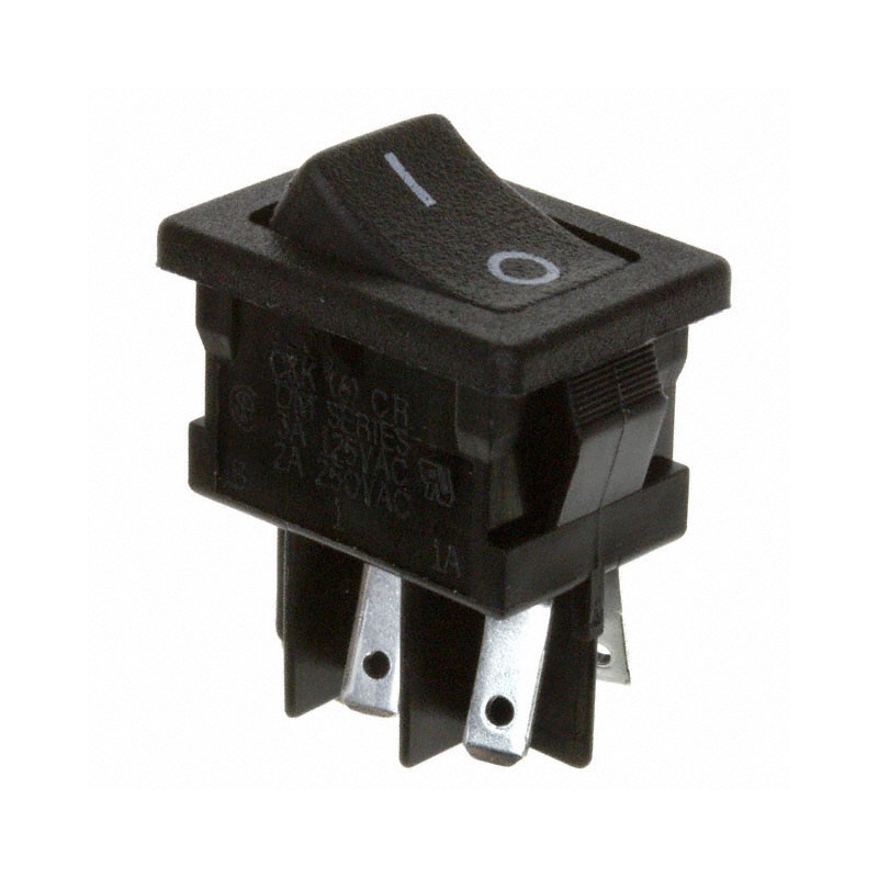 1 pcs : DM22J12S205PQ - SWITCH ROCKER DPST 3A 125V