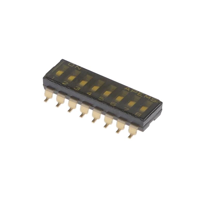 1 pcs : DMR08TTR - SWITCH SLIDE DIP SPST 0.025A 24V