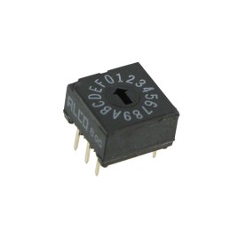 1 pcs : DRD16E04 - SWITCH ROTARY DIP HEX 0.4VA 20V