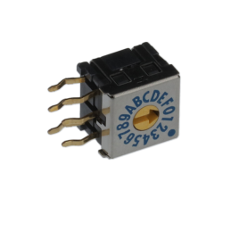 1 pcs : DRR7016C - SWITCH ROTARY DIP HEX 0.03A 15V