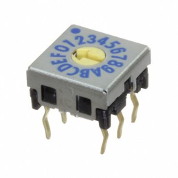 1 pcs : DRS7016C - SWITCH ROTARY DIP HEX 0.03A 15V