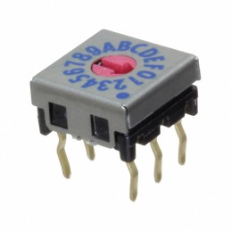 1 pcs : DRS7116C - SW ROTARY DIP HEX COMP 0.03A 15V