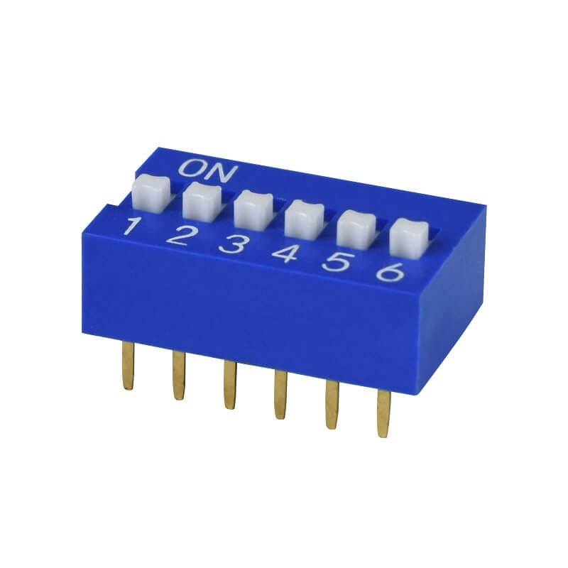 1 pcs : DS01C-254-S-06BE - SWITCH SLIDE DIP SPST 0.025A 24V