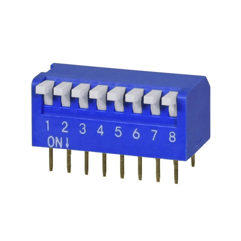 1 pcs : DS02C-254-1L-08BE - SWITCH PIANO DIP SPST 0.025A 24V