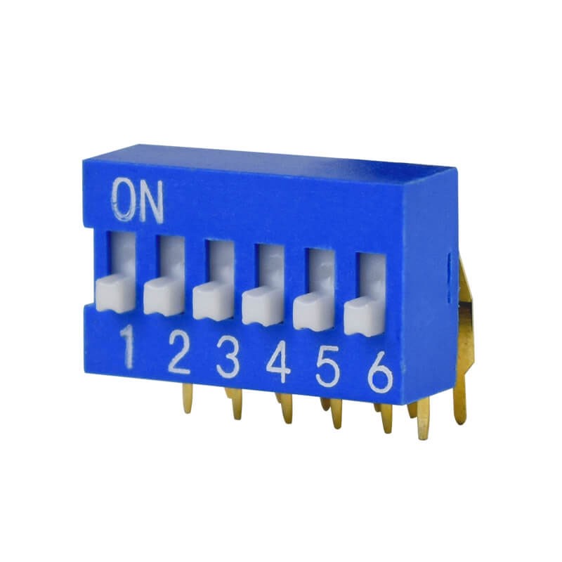 1 pcs : DS03-254-06BE - SWITCH SLIDE DIP SPST 0.025A 24V