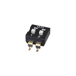 1 pcs : DS04-254-1-02BK-SMT - SWITCH SLIDE DIP SPST 0.025A 24V