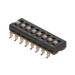 1 pcs : DS04-254-1-08BK-SMT - SWITCH SLIDE DIP SPST 0.025A 24V