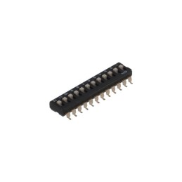 1 pcs : DS04-254-1-12BK-SMT - SWITCH SLIDE DIP SPST 0.025A 24V