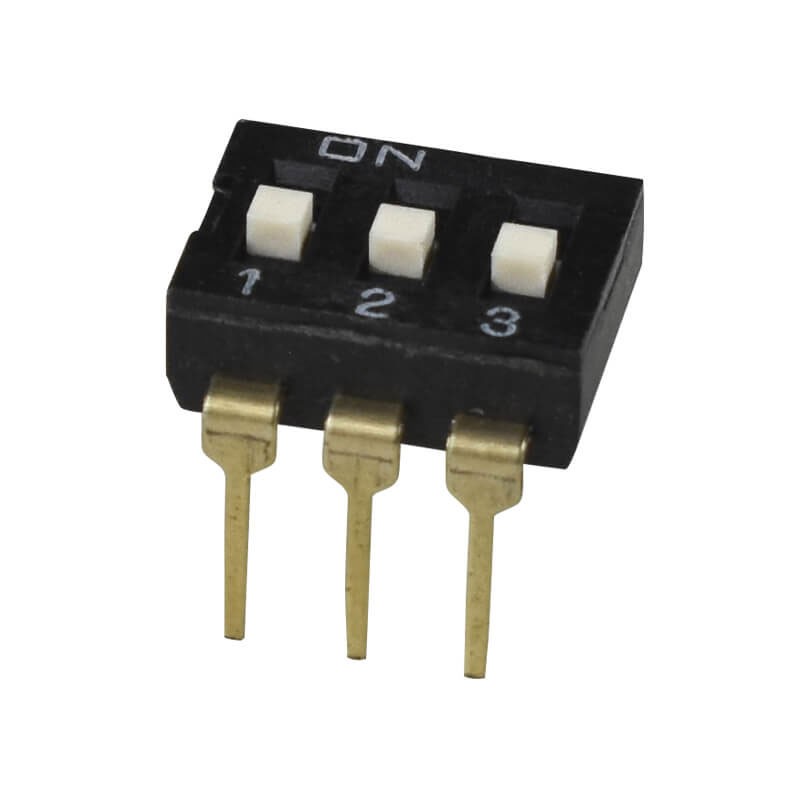 1 pcs : DS04-254-1L-03BK - SWITCH SLIDE DIP SPST 0.025A 24V