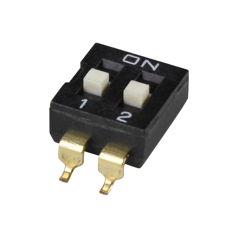 1 pcs : DS04-254-2-02BK-SMT - SWITCH SLIDE DIP SPST 0.025A 24V