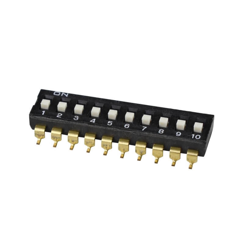1 pcs : DS04-254-2-10BK-SMT - SWITCH SLIDE DIP SPST 0.025A 24V