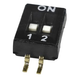 1 pcs : DS05-127-2-02BK-SMT-TR - SWITCH SLIDE DIP SPST 0.025A 24V
