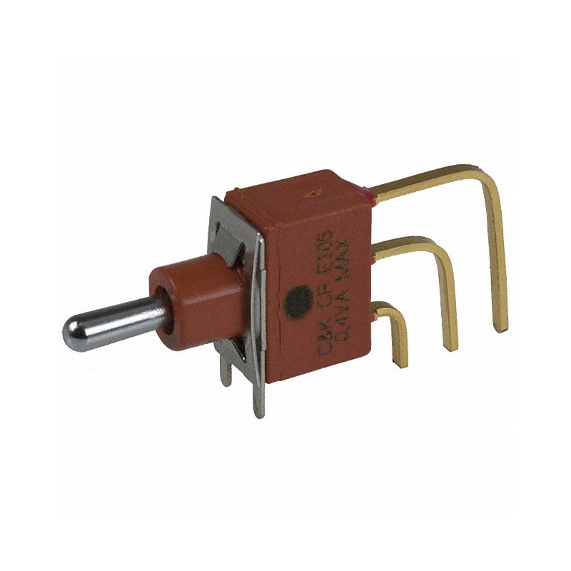 1 pcs : E105MD1AV2BE - SWITCH TOGGLE SPDT 0.4VA 20V