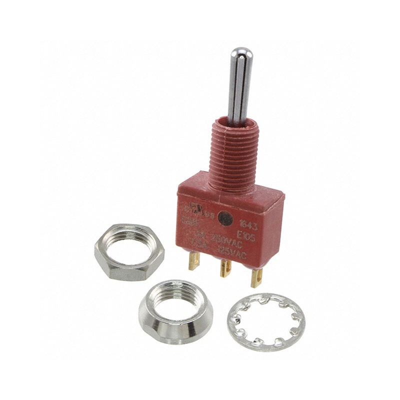 1 pcs : E105SYZQE - SWITCH TOGGLE SPDT 7.5A 125V