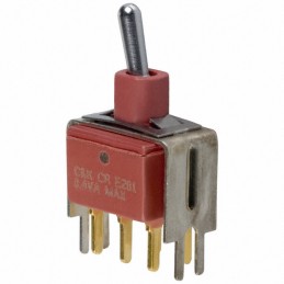 1 pcs : E201MD1V3BE - SWITCH TOGGLE DPDT 0.4VA 20V