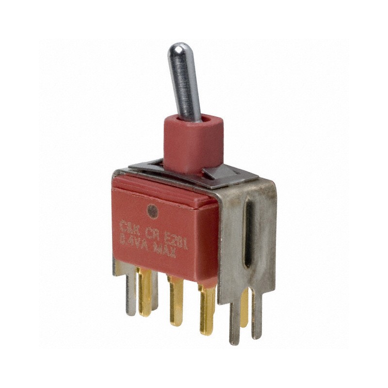1 pcs : E201MD1V3BE - SWITCH TOGGLE DPDT 0.4VA 20V
