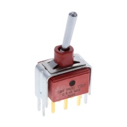 1 pcs : E201SD1V3BE - SWITCH TOGGLE DPDT 0.4VA 20V