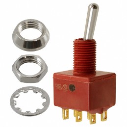 1 pcs : E201SYZQE - SWITCH TOGGLE DPDT 7.5A 125V