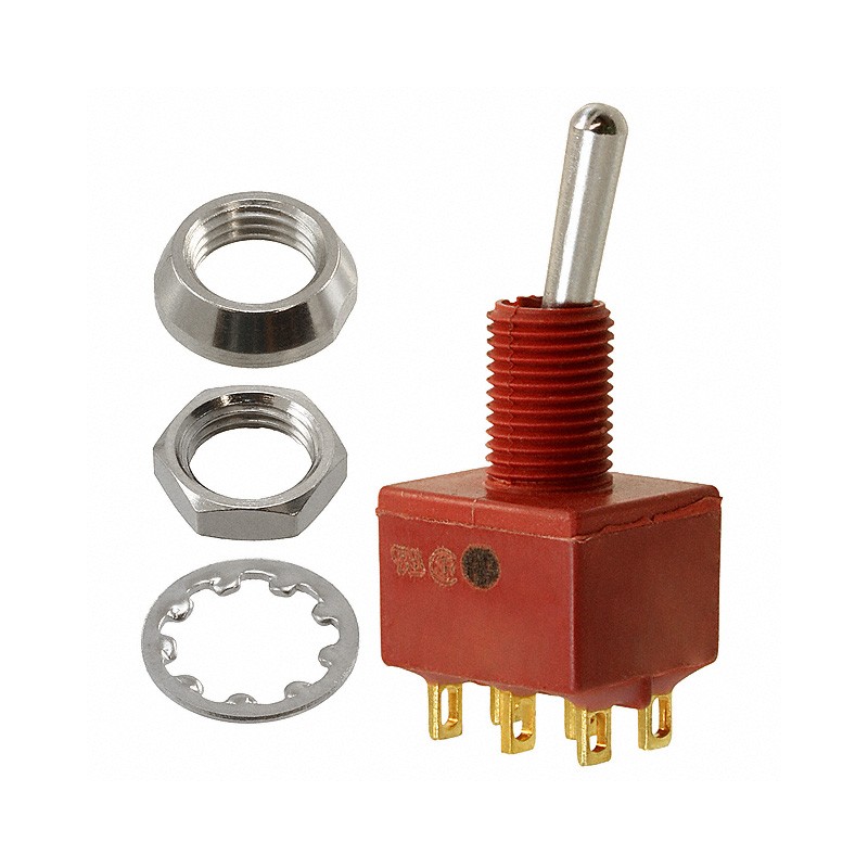 1 pcs : E201SYZQE - SWITCH TOGGLE DPDT 7.5A 125V