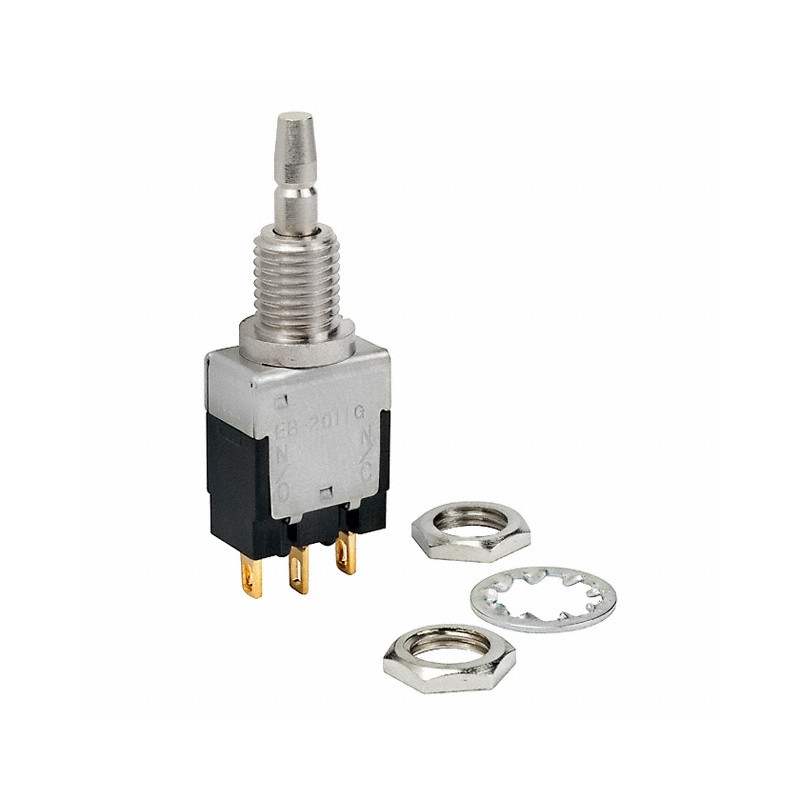 1 pcs : EB2011G - SWITCH PUSH SPDT 0.4VA 28V