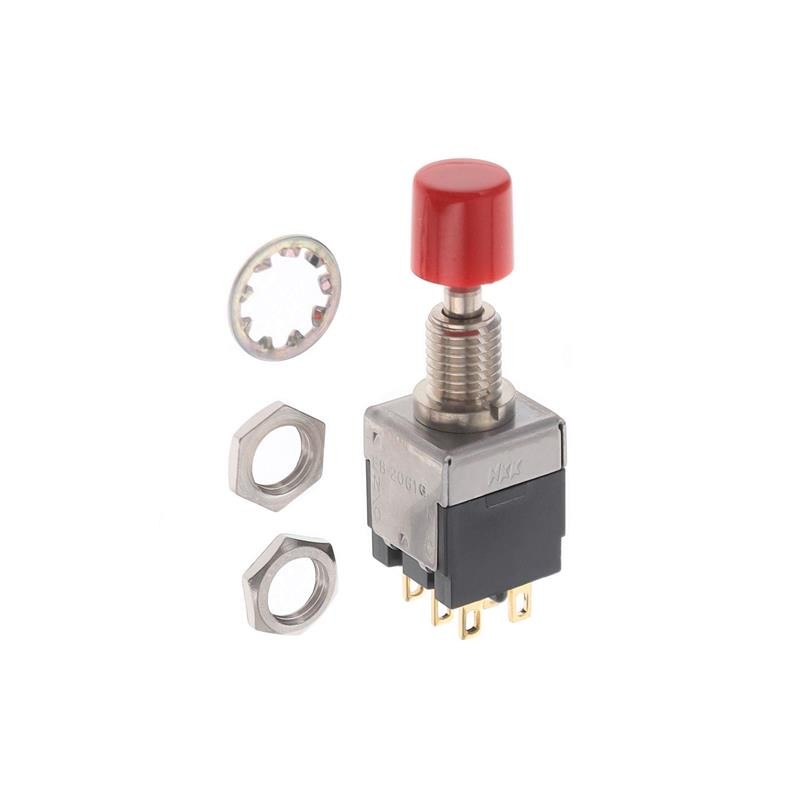 1 pcs : EB2061G-BC - SWITCH PUSH DPDT 0.4VA 28V