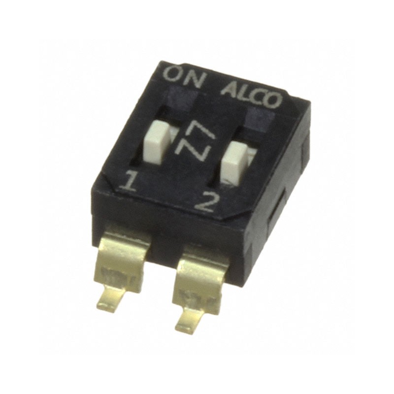 1 pcs : EDS02SGNNTU04Q - SWITCH SLIDE DIP SPST 0.025A 24V