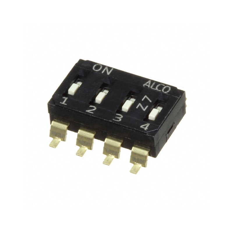1 pcs : EDS04SGRNTR04Q - SWITCH SLIDE DIP SPST 0.025A 24V