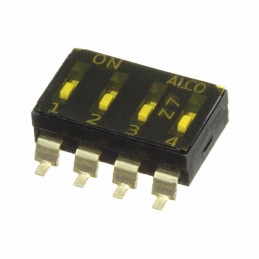 1 pcs : EDS04SGRSTU04Q - SWITCH SLIDE DIP SPST 0.025A 24V
