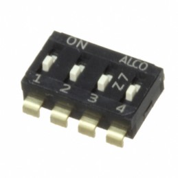 1 pcs : EDS04SNNNTU04Q - SWITCH SLIDE DIP SPST 0.025A 24V